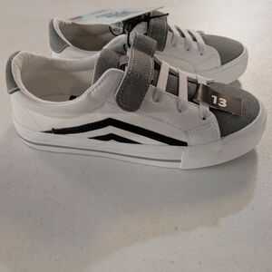 Stylish Kids White and Gray Sneakers